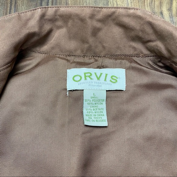 Orvis Quilted Vest Brown zip up Sz Large - Picture 4 of 7